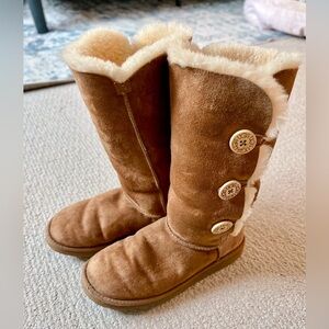 UGG Bailey Button Tall Boots in Chestnut